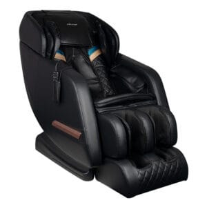 Massagefåtölj i klassisk stilren svart design